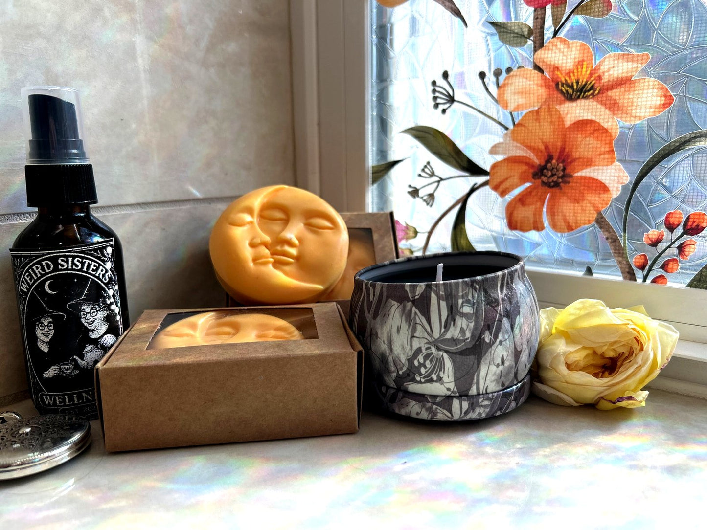 Sun & Moon — Round Sculpted Goat-Milk Soap