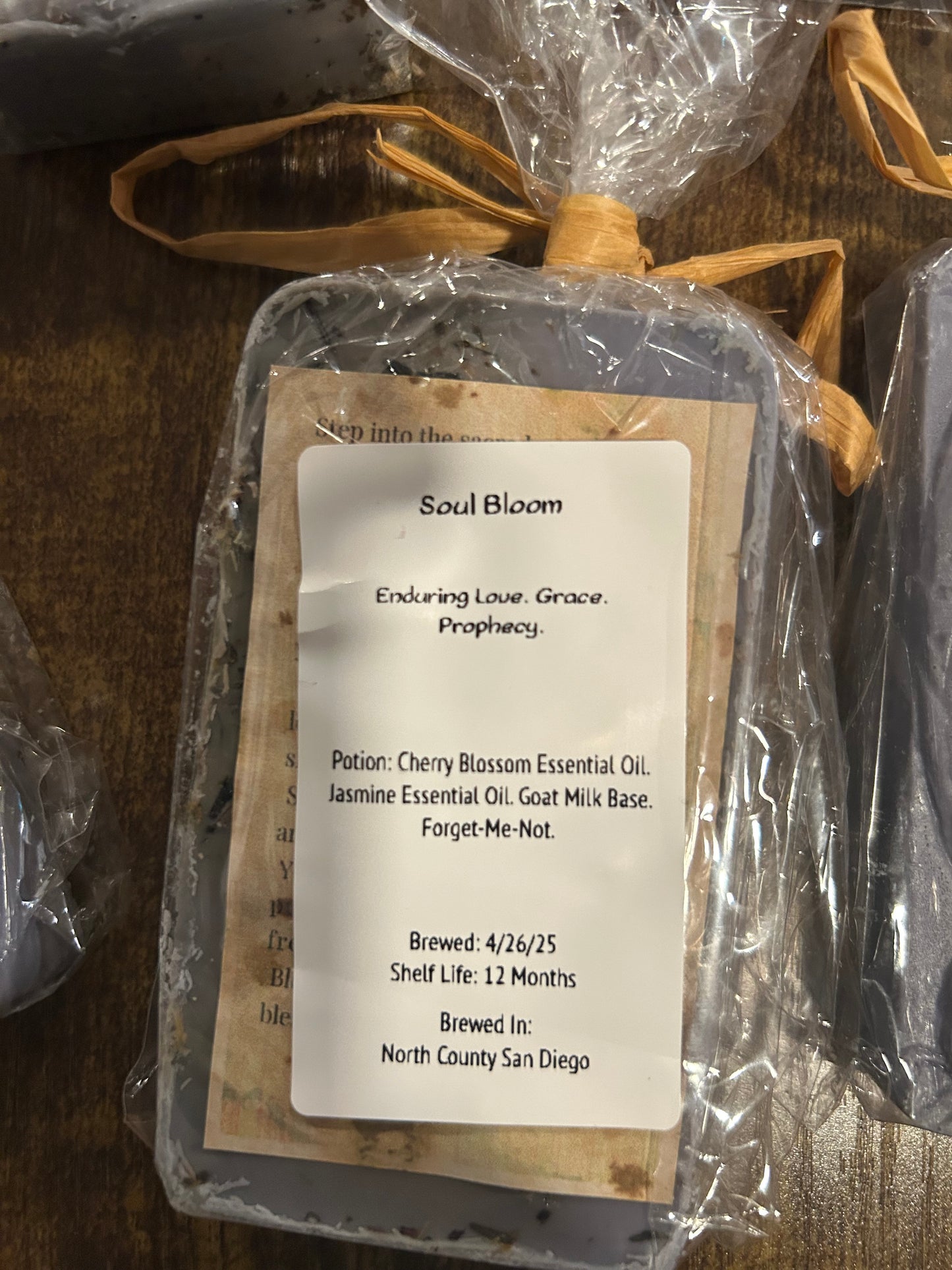 Soul Bloom — Sculpted Goat-Milk Soap (Cherry Blossom & Jasmine)