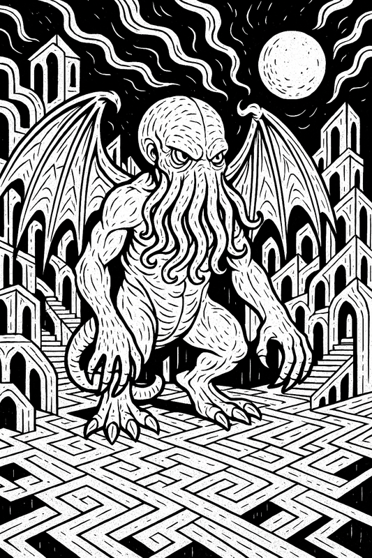 The Eldritch Alphabet: A Cosmic Horror Coloring Book